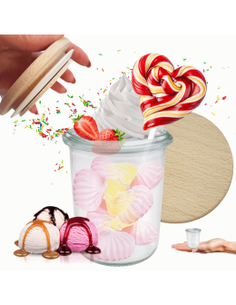 Słoik Weck 160ml na przetwory MOLD żaroodporny drewniane wieko 1szt SOLIDNY