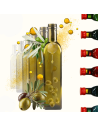 Butelki 500 ml maraski kwadratowe zielone na oliwę fi31 100szt BEZ NAKRETEK