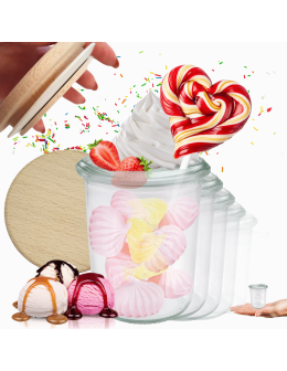 Słoiki Weck 160ml przetwory MOLD żaroodporne drewniane wieka 6szt SOLIDNE