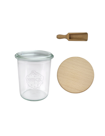 Słoiki Weck 160ml przetwory MOLD żaroodporne drewniane wieka 6szt miarka - product 2