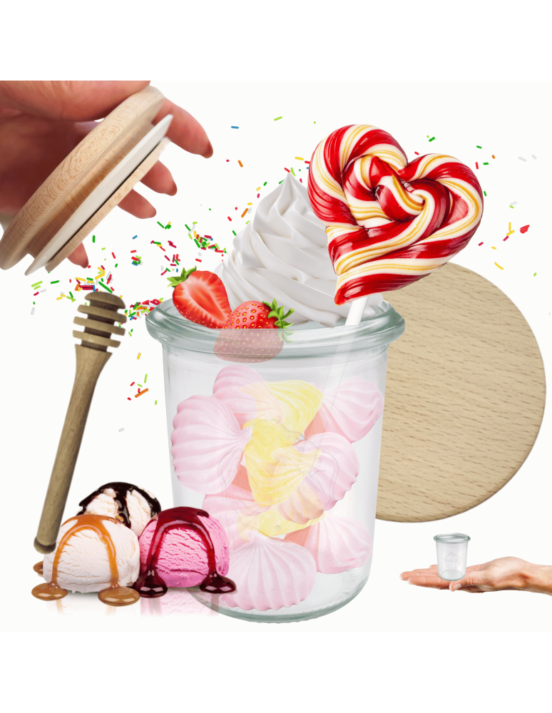 Słoiki weck - Słoik Weck 160ml przetwory MOLD żaroodporny drewniane wieko 1szt nabierak - produkt b2b.wamar.biz 1