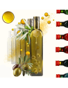 Butelki 500 ml maraski kwadratowe zielone na olej oliwę fi31 60szt NAKRĘTKI