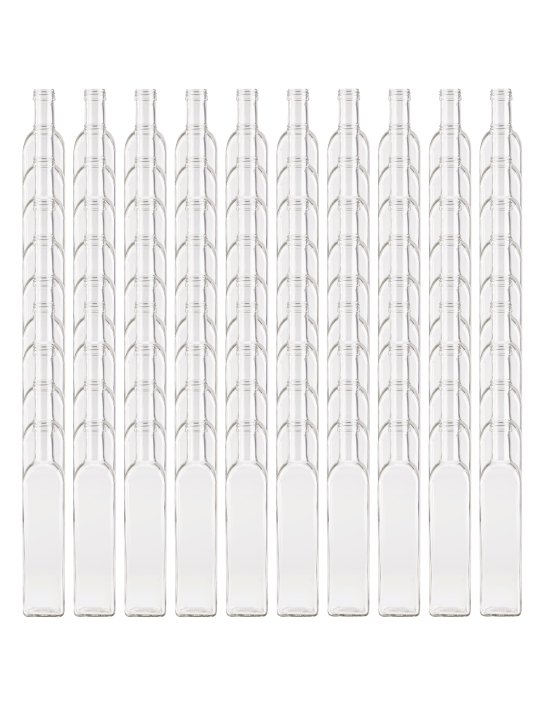 Szklane butelki na alkohol - galoniki - Butelki 500 ml maraski kwadratowe soki na oliwę fi31 100szt BEZ NAKRETEK - product b2b.wamar.biz 2