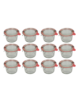 Słoiki Weck 200ml pucharek MOLD żaroodporne dżem zapinki wieko gumka 12szt - product 2