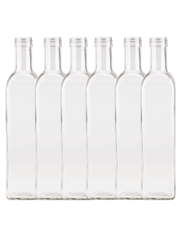 Butelki 500 ml maraski kwadratowe soki na olej oliwę fi31 6szt BEZ NAKRETEK - product 2