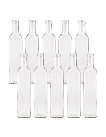 Butelki 500 ml maraski kwadratowe soki na olej oliwę fi31 10szt BEZ NAKRETEK - product 2