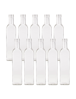 Butelki 500 ml maraski kwadratowe soki na olej oliwę fi31 10szt BEZ NAKRETEK - product 2