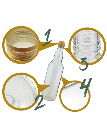 Szklane butelki na alkohol - galoniki - Butelki 500 ml maraski kwadratowe soki na olej oliwę fi31 30szt BEZ NAKRETEK - product 4