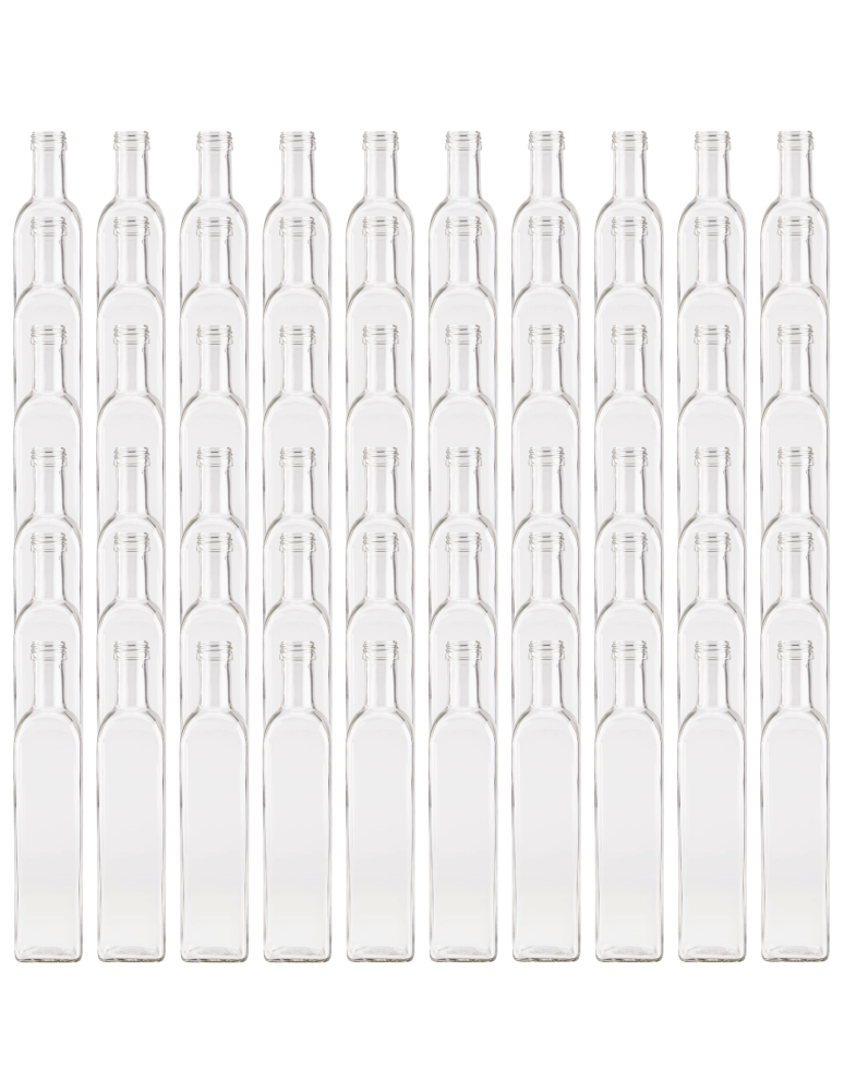 Szklane butelki na alkohol - galoniki - Butelki 500 ml maraski kwadratowe soki na olej oliwę fi31 60szt BEZ NAKRETEK - product b2b.wamar.biz 2