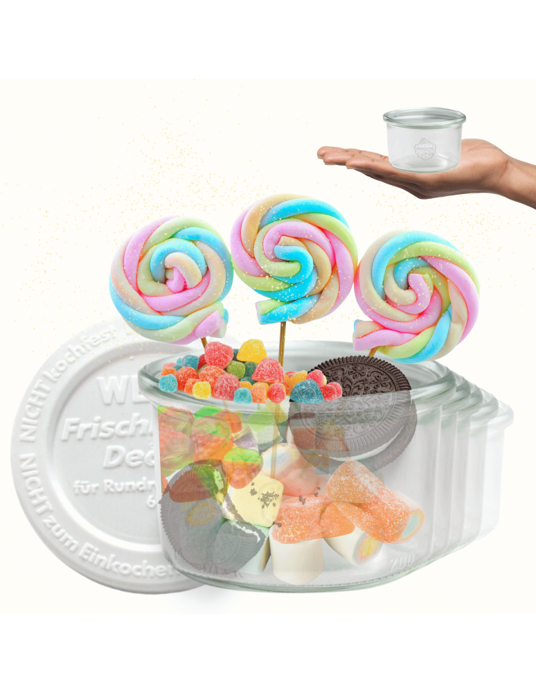 Słoiki weck - Słoiki Weck 200ml pucharek MOLD żaroodporne weki plastikowe wieka 6szt - product b2b.wamar.biz 1