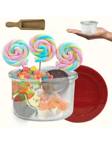 Słoik Weck 200ml na pucharek MOLD żaroodporny silikonowe wieko 1szt miarka