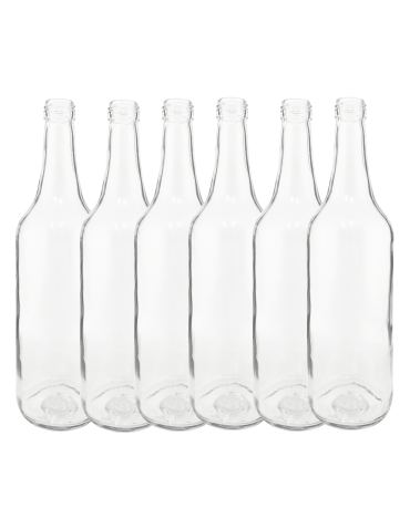 Butelki 700 ml na sok nalewkę syrop ocet tradycyjne fi28 6szt BEZ NAKRETEK - product 2