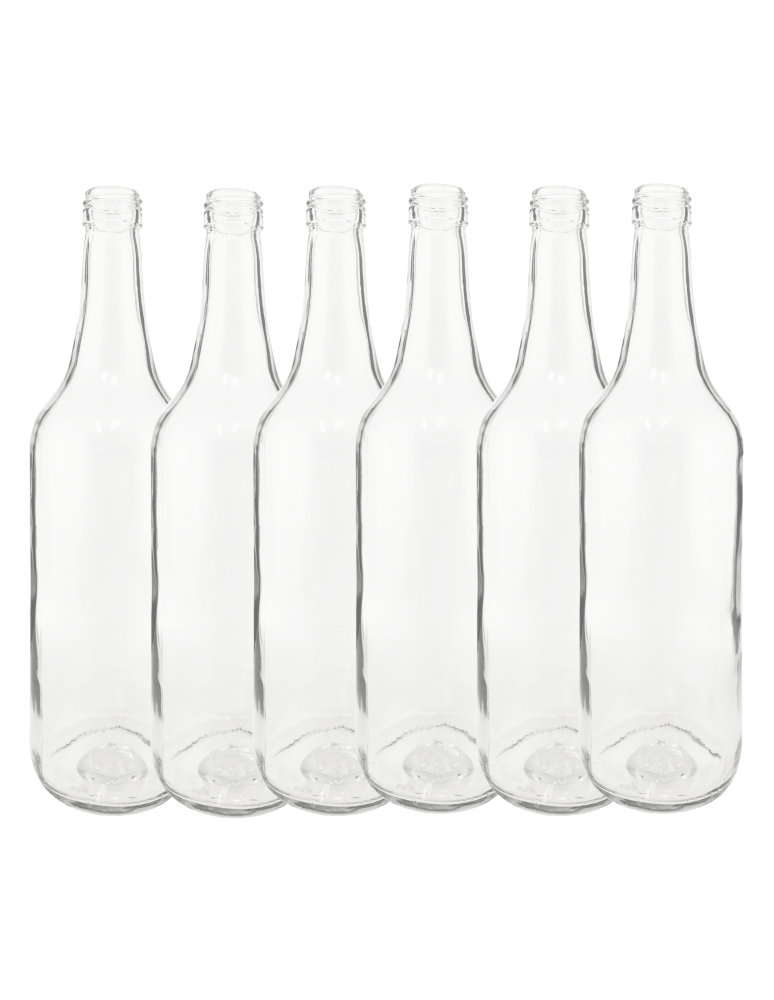 Szklane butelki na alkohol - galoniki - Butelki 700 ml na sok nalewkę syrop ocet tradycyjne fi28 6szt BEZ NAKRETEK - product b2b.wamar.biz 2