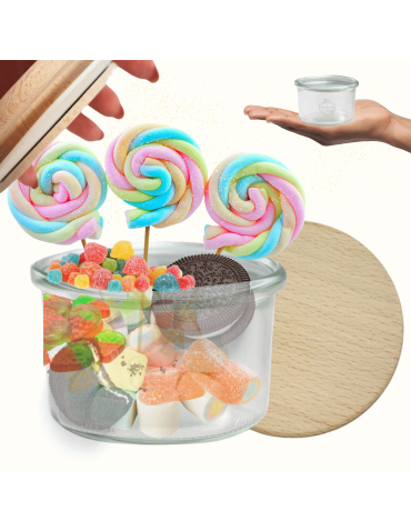 Słoik Weck 200ml na pucharek MOLD żaroodporny drewniane wieko 1szt SOLIDNY