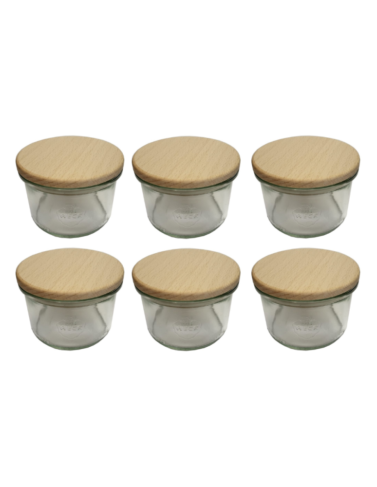 Słoiki weck - Słoiki Weck 200ml pucharek MOLD żaroodporne drewniane wieka 6szt SOLIDNE - product b2b.wamar.biz 2
