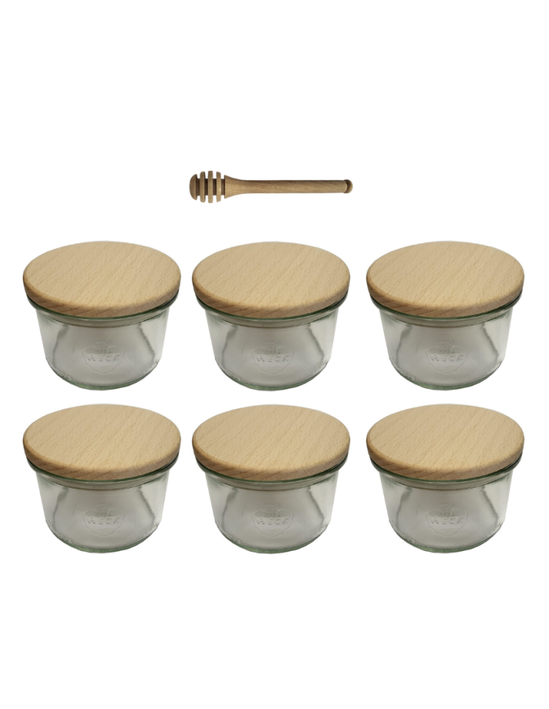 Słoiki weck - Słoiki Weck 200ml pucharek MOLD żaroodporne drewniane wieka 6szt nabierak - product b2b.wamar.biz 2