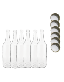 Butelki 700 ml na sok nalewkę syrop ocet tradycyjne fi28 6szt NAKRĘTKI - product 2