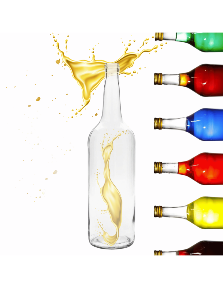 Szklane butelki na alkohol - galoniki - Butelka 1000 ml 1L na sok nalewkę syrop ocet syrop octy fi28 1szt BEZ NAKRETKI - product b2b.wamar.biz 1