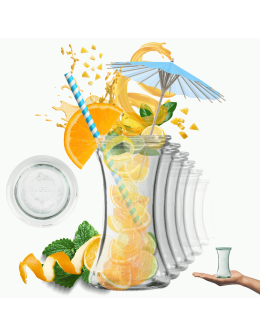 Słoiki Weck 200 ml słoiki szklane ozdobne DELI przyprawy wieka szklane 6szt