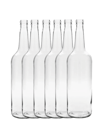 Butelki 1000 ml 1L na sok nalewkę syrop ocet tradycyjne fi28 6szt BEZ NAKRETEK - product 2