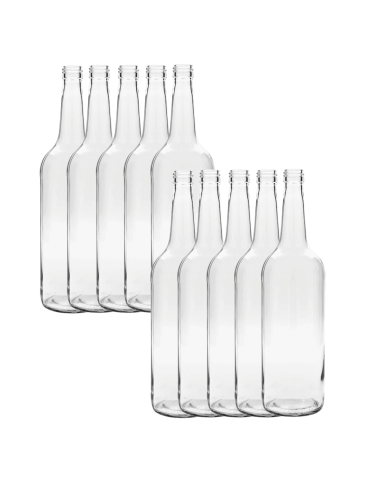 Butelki 1000 ml 1L na sok nalewkę syrop ocet tradycyjne fi28 10szt BEZ NAKRETEK - product 2