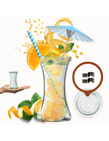 Słoik Weck 200 ml pucharek DELI żaroodporny dżem zapinki wieko gumka 1szt