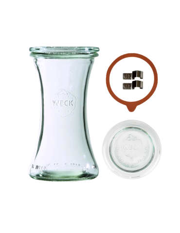 Słoik Weck 200 ml pucharek DELI żaroodporny dżem zapinki wieko gumka 1szt - product 2