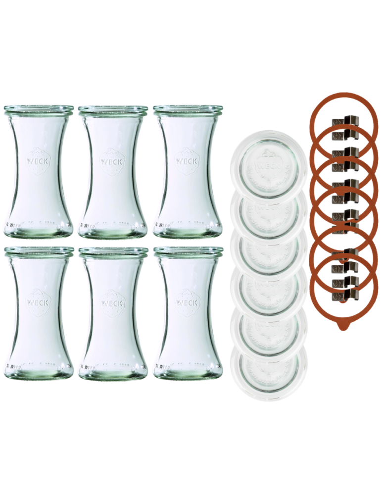 Słoiki weck - Słoiki Weck 200 ml pucharek DELI żaroodporne dżem zapinki wieko gumka 6szt - product b2b.wamar.biz 2