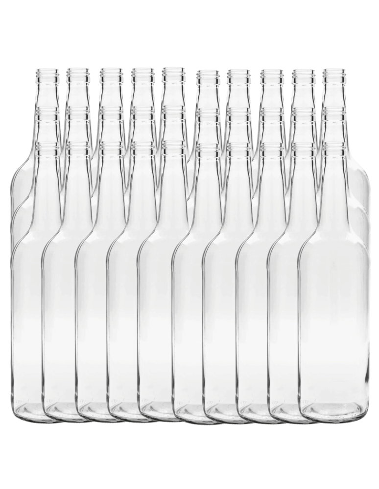 Szklane butelki na alkohol - galoniki - Butelki 1000 ml 1L na sok nalewkę syrop ocet tradycyjne fi28 30szt BEZ NAKRETEK - product b2b.wamar.biz 2