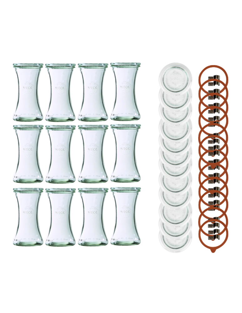 Słoiki weck - Słoiki Weck 200ml pucharek DELI żaroodporne dżem zapinki wieko gumka 12szt - product b2b.wamar.biz 2