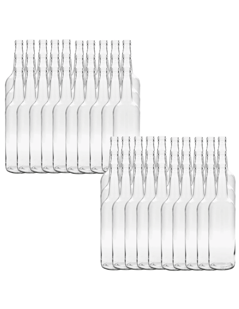 Szklane butelki na alkohol - galoniki - Butelki 1000 ml 1L na sok nalewkę syrop ocet tradycyjne fi28 60szt BEZ NAKRETEK - product b2b.wamar.biz 2