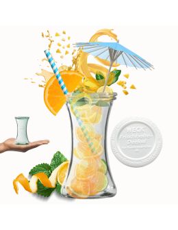 Słoik Weck 200ml na pucharek DELI żaroodporny plastikowe wieko 1szt TRWAŁE