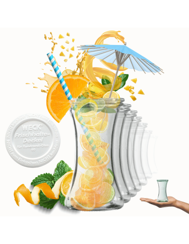 Słoiki Weck 200ml pucharek DELI żaroodporne weki plastikowe wieka 6szt