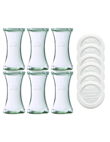 Słoiki Weck 200ml pucharek DELI żaroodporne weki plastikowe wieka 6szt - product 2