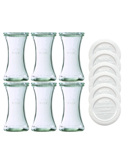 Słoiki Weck 200ml pucharek DELI żaroodporne weki plastikowe wieka 6szt - product 2