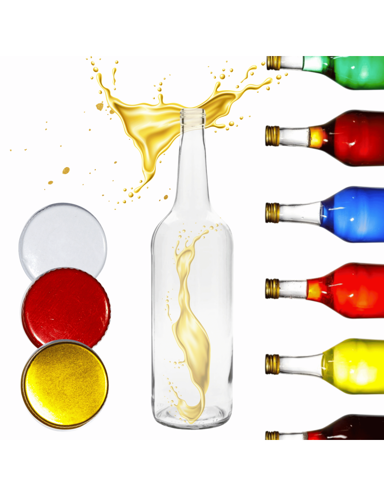 Szklane butelki na alkohol - galoniki - Butelka 1000ml 1L na sok nalewkę nalewki syrop ocet octy fi28 1szt NAKRĘTKA - product b2b.wamar.biz 1