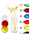 Butelka 1000ml 1L na sok nalewkę nalewki syrop ocet octy fi28 1szt NAKRĘTKA