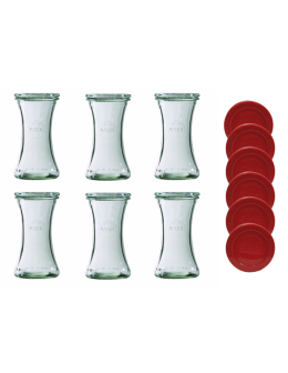 Słoiki Weck 200ml pucharek DELI żaroodporne silikonowe wieka 6szt TRWAŁE - product 2