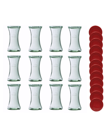 Słoiki Weck 200ml pucharek DELI żaroodporne silikonowe wieka 12szt TRWAŁE - product 2