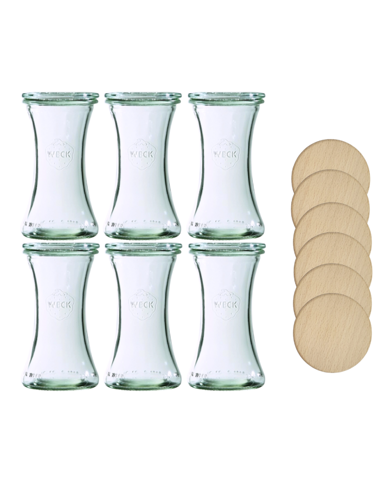 Słoiki weck - Słoiki Weck 200ml pucharek DELI żaroodporne drewniane wieka 6szt SOLIDNE - product b2b.wamar.biz 2