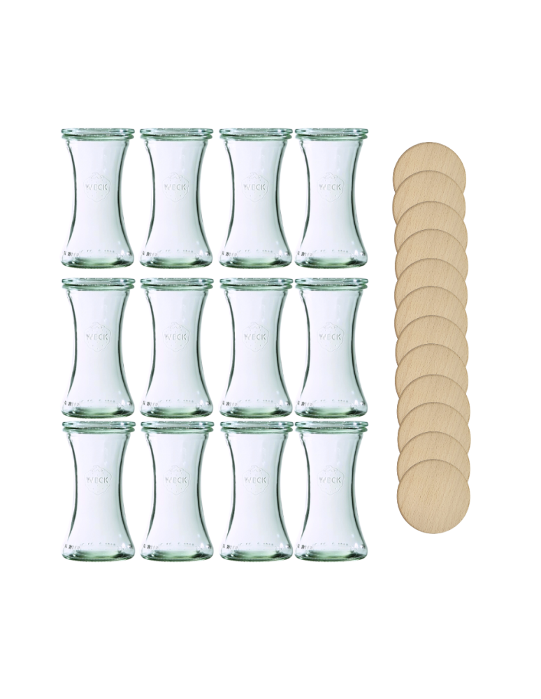 Słoiki weck - Słoiki Weck 200ml pucharek DELI żaroodporne drewniane wieka 12szt SOLIDNE - product b2b.wamar.biz 2