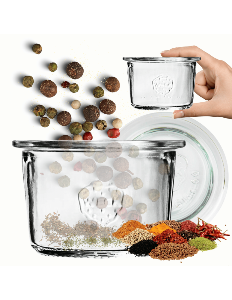 Słoiki weck - Słoik Weck 80 ml słoik szklany ozdobny MOLD na deser wieko szklane 1szt - product b2b.wamar.biz 1