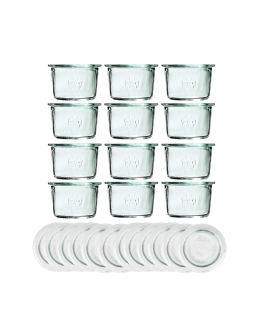 Słoiki Weck 80 ml słoiki szklane ozdobne MOLD przyprawy wieka szkło 12szt - produkt 2