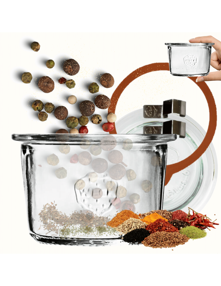Słoiki weck - Słoik Weck 80 ml przetwory MOLD żaroodporny dżem zapinki wieko gumka 1szt - product b2b.wamar.biz 1