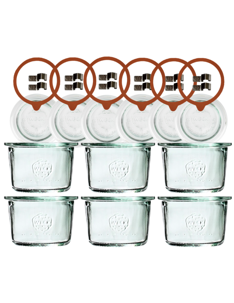 Słoiki weck - Słoiki Weck 80 ml przetwory MOLD żaroodporne dżem zapinki wieko gumka 6szt - product b2b.wamar.biz 2