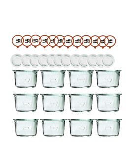 Słoiki Weck 80ml przetwory MOLD żaroodporne dżem zapinki wieko gumka 12szt - product 2