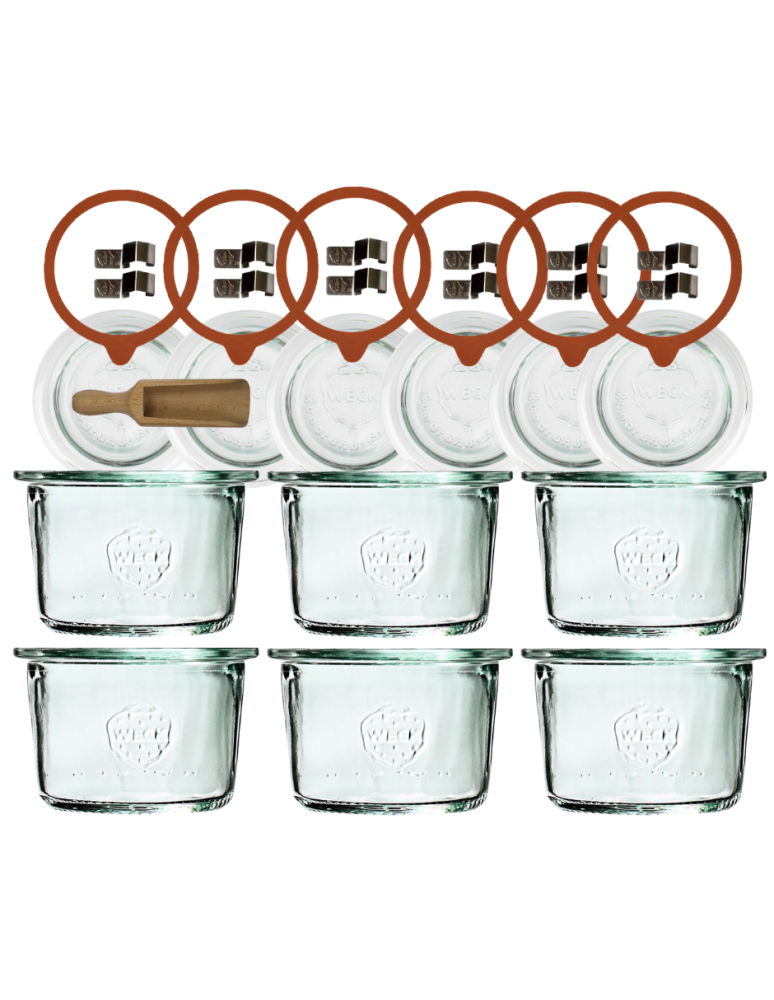 Słoiki weck - Słoiki Weck 80ml przetwory MOLD żaroodporne miarka spinki wieko gumka 6szt - product b2b.wamar.biz 2