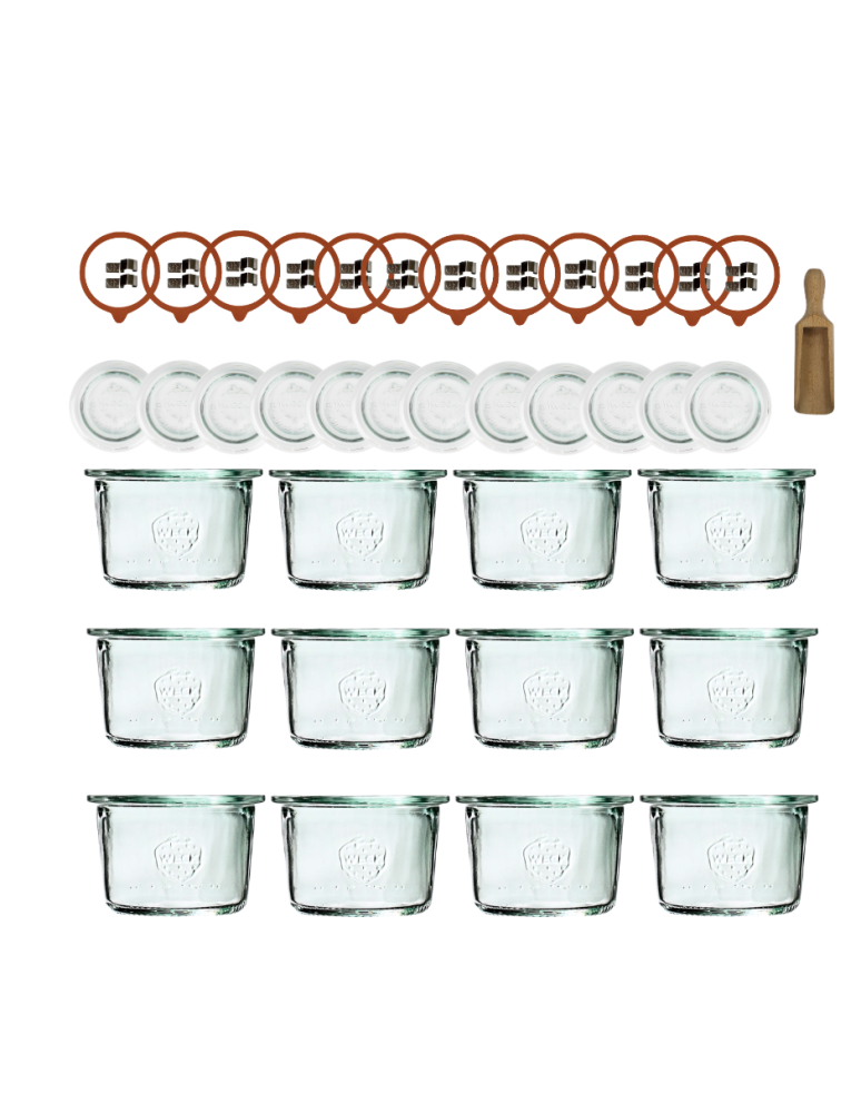 Słoiki weck - Słoiki Weck 80ml przetwory MOLD żaroodporne miara spinki wieko gumka 12szt - product b2b.wamar.biz 2