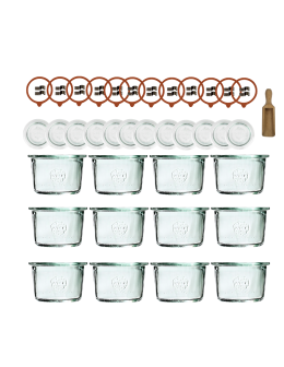 Słoiki Weck 80ml przetwory MOLD żaroodporne miara spinki wieko gumka 12szt - produkt 2