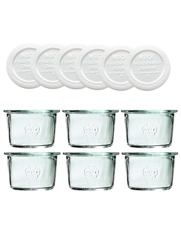 Słoiki Weck 80ml przetwory MOLD żaroodporne weki plastikowe wieka 6szt - product 2